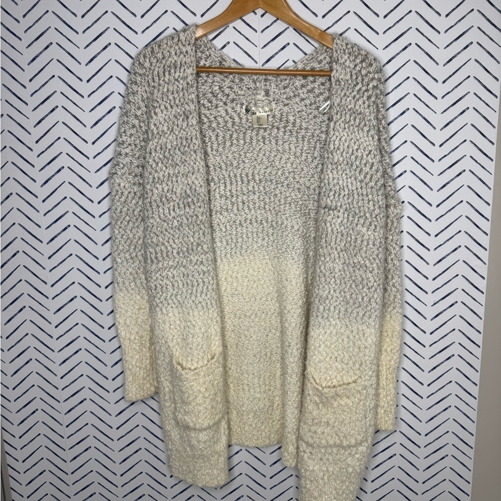 Kaisley Oversized Open Cardigan Pockets Size Small